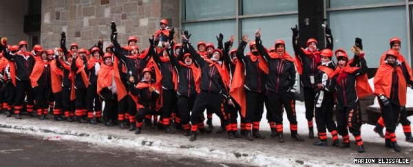 The JMSB team took to the streets on the afternoon of Jan. 8 to get loud and show off their spirit before the official opening of the games later that evening. 